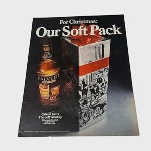 1970 Calvert Extra The Soft Whiskey Original Vintage Print Ad